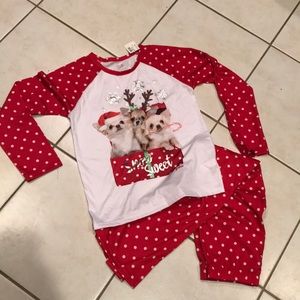 Justice Girls Christmas pajamas NWT